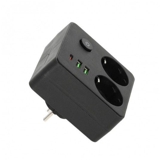Rozgałęźnik LINEA PRO FL2 2gn+2USB/1USB-C czarny - obrazek 3