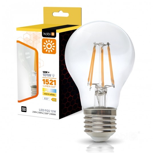 Żarówka filamentowa LED FGS 12W E27 3000K