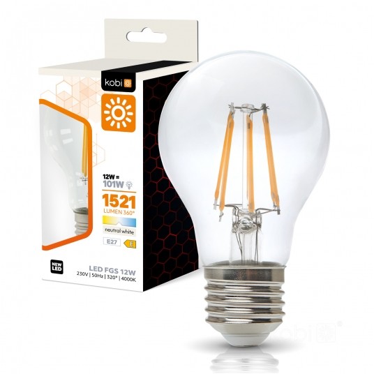 Żarówka filamentowa LED FGS 12W E27 4000K