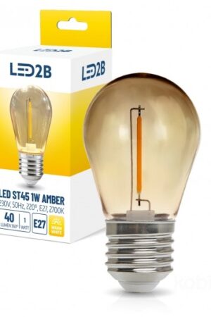 Żarówka LED ST45 1W E27 2700K dymiona