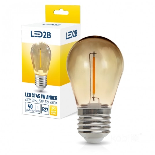 Żarówka LED ST45 1W E27 2700K dymiona