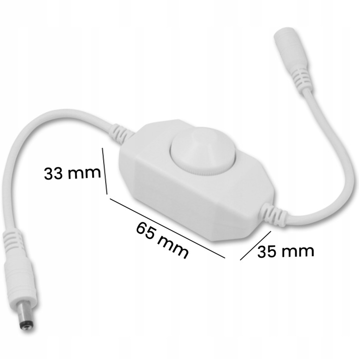 Ściemniacz LED biały z pokrętłem 12V/72W 24V/144W - obrazek 2