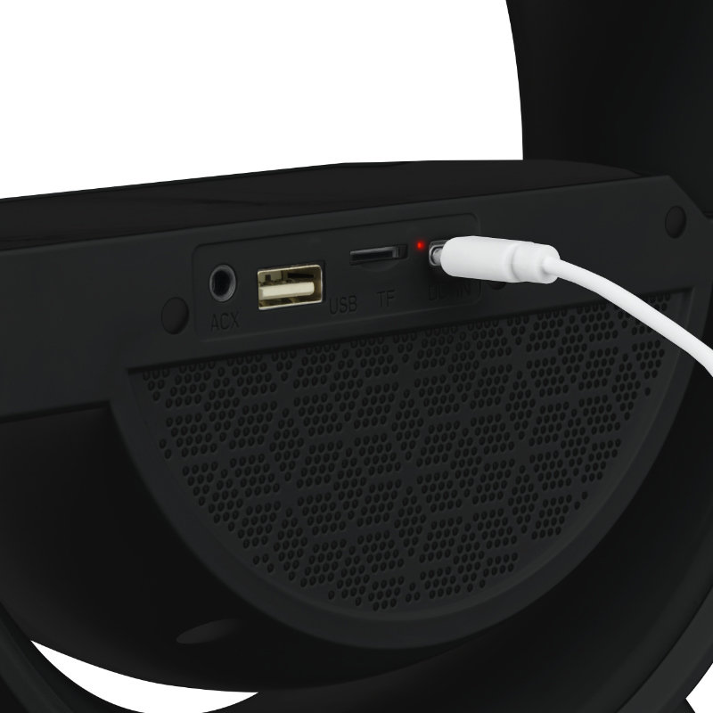 Głośnik Bluetooth LED RGB z ładowarką indukcyjną czarny - obrazek 5