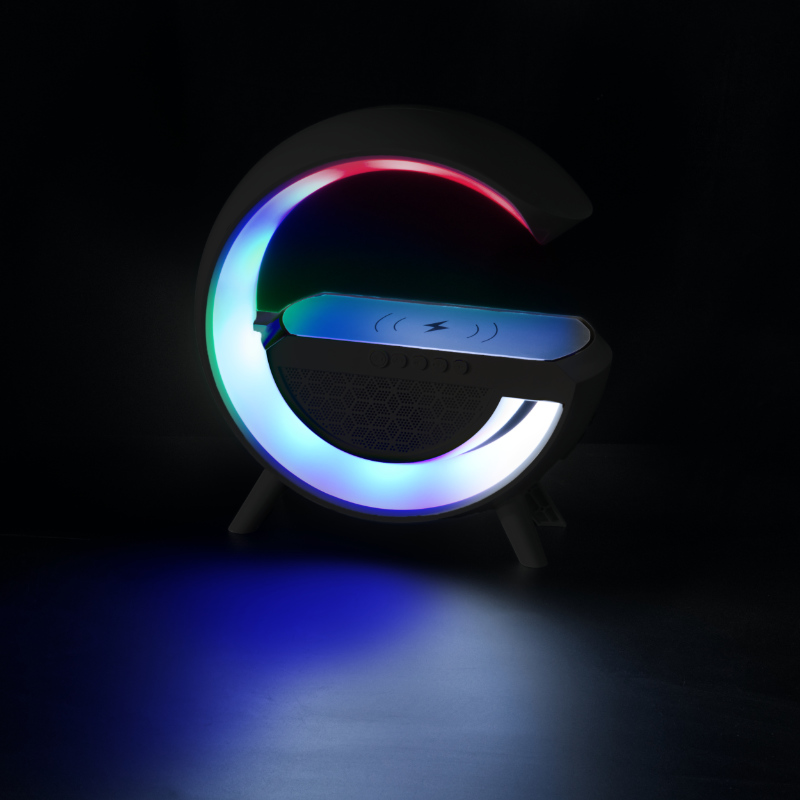 Głośnik Bluetooth LED RGB z ładowarką indukcyjną czarny - obrazek 3