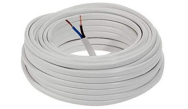 Kabel OMYp 2x0,5 biały