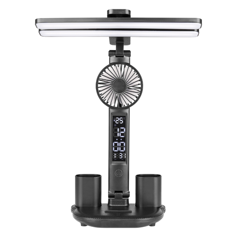Lampka biurkowa LED z przybornikiem i wentylatorem USB 7W 200lm CCT - obrazek 2