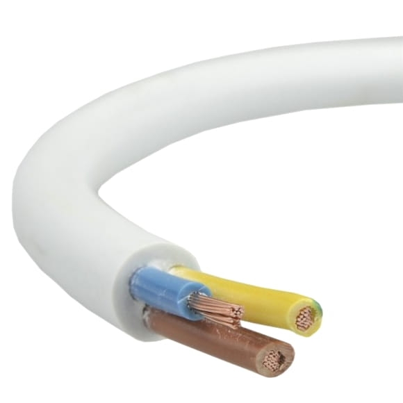 Kabel OMY 3x0,75 biały