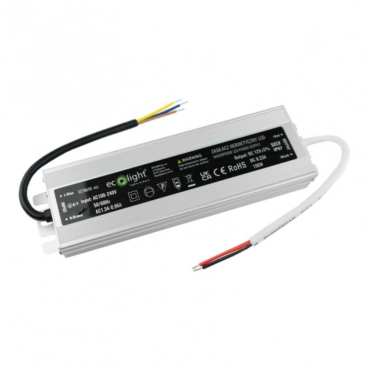 Zasilacz LED hermetyczny 100W 12V 8.33A 188x53x23