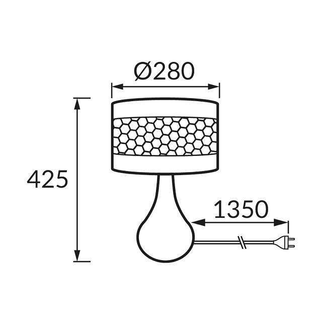 Lampa stołowa WANDA BLACK E14 40W - obrazek 4