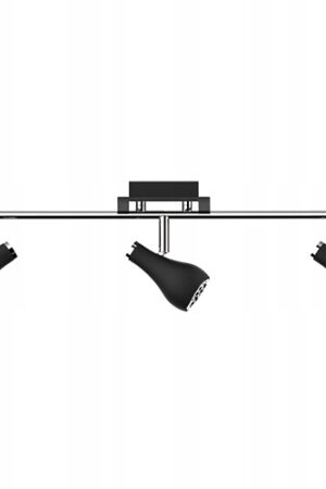 Oprawa ścienno-sufitowa LED KINGA 3xGU10 czarny/chrom