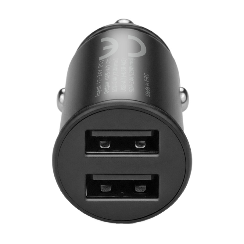 Ładowarka samochodowa 2 x USB-A czarna - obrazek 2