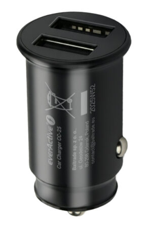 Ładowarka samochodowa 2 x USB-A czarna